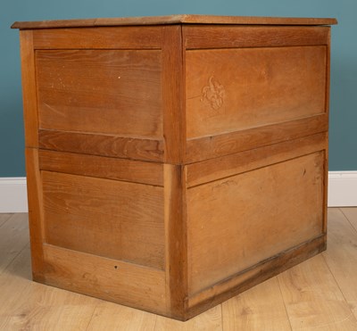 Lot 331 - An oak plan chest