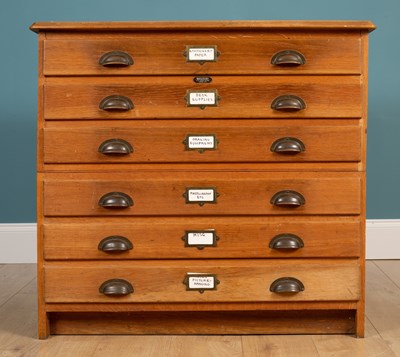 Lot 331 - An oak plan chest