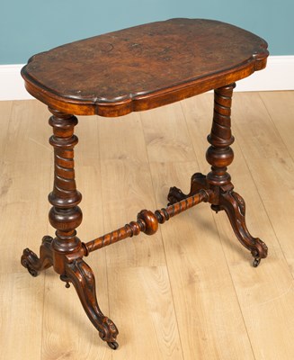 Lot 480 - A Victorian walnut small centre table