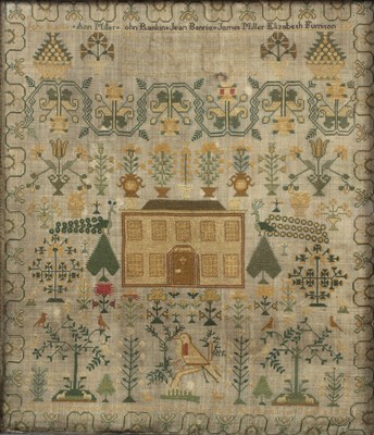 Lot 311 - An early 19th century Scottish sampler worked...