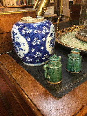 Lot 317 - A Chinese Kangxi blue and white porcelain...