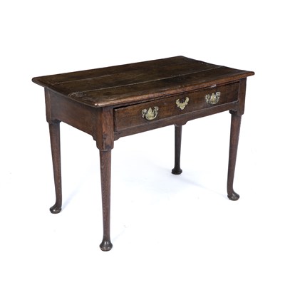 Lot 319 - An 18th century oak side table with a single...