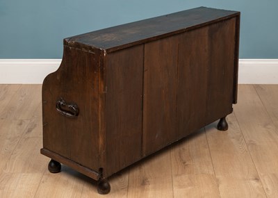 Lot 467 - An antique hardwood low chest