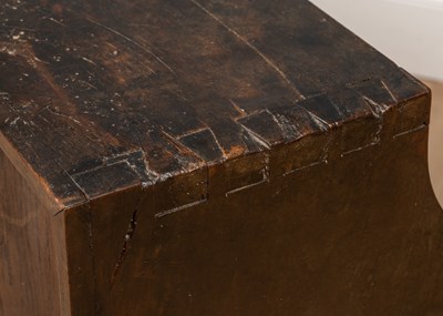 Lot 467 - An antique hardwood low chest