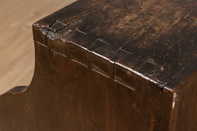 Lot 467 - An antique hardwood low chest