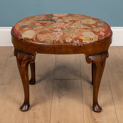 Lot 213 - A mahogany footstool