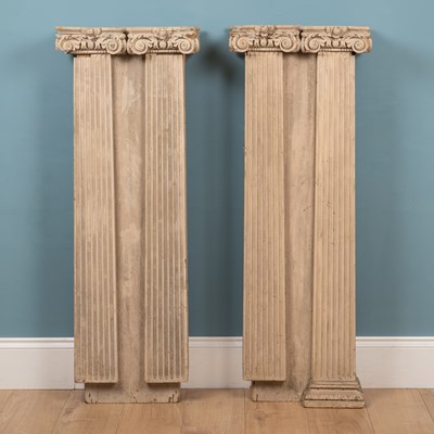 Lot 1360 - A pair of whitewashed pine architectural pilasters