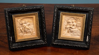 Lot 79 - A pair of Roman-style relief panels
