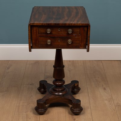 Lot 158 - A 19th century mahogany drop leaf work table
