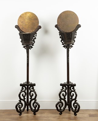 Lot 431 - Pair of lantern stands Chinese, 19th Century...