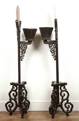 Lot 431 - Pair of lantern stands Chinese, 19th Century...