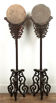 Lot 431 - Pair of lantern stands Chinese, 19th Century...