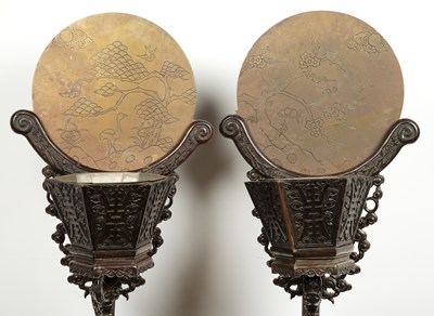 Lot 431 - Pair of lantern stands Chinese, 19th Century...