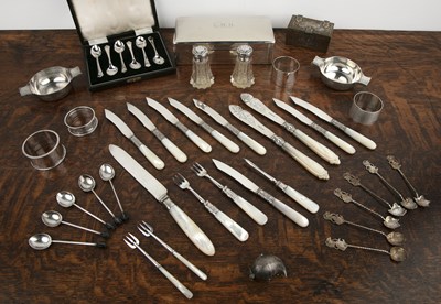 Lot 292 - Collection of silver and silver plated items...