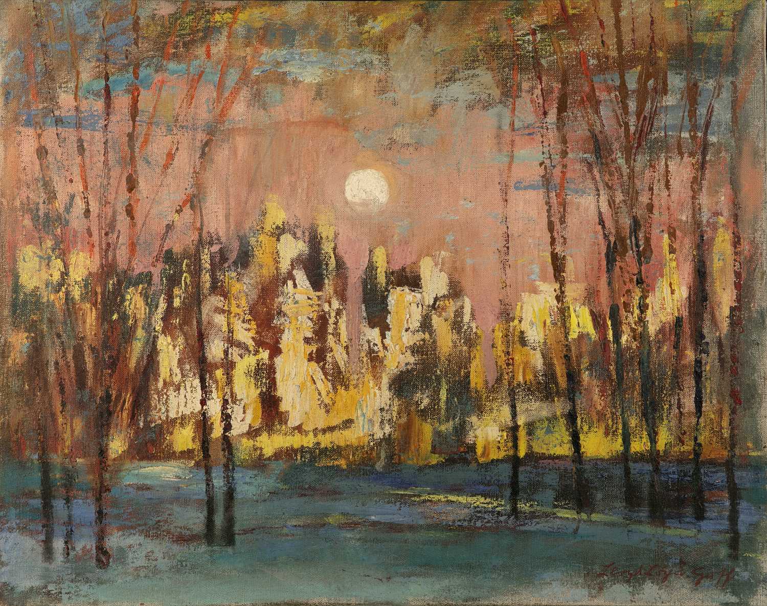 Lot 305 - Lloyd Lozes Goff (1917-1983) 'Manhatten Moon',...