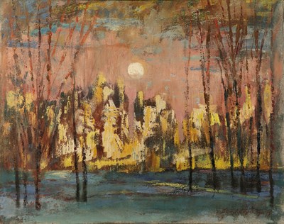 Lot 305 - Lloyd Lozes Goff (1917-1983) 'Manhatten Moon',...