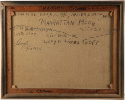 Lot 305 - Lloyd Lozes Goff (1917-1983) 'Manhatten Moon',...