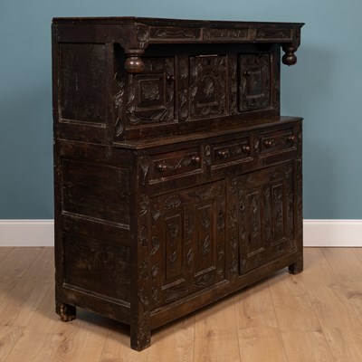 Lot 249 - An 17th or 18th century oak court cupboard