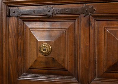 Lot 322 - An Italian, walnut bookcase or cupboard
