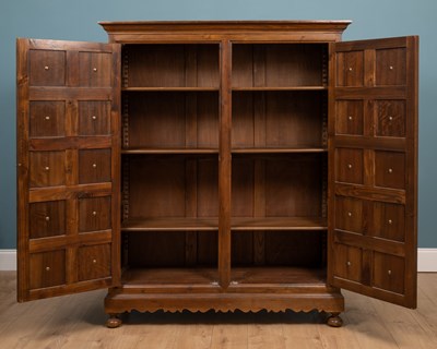 Lot 322 - An Italian, walnut bookcase or cupboard