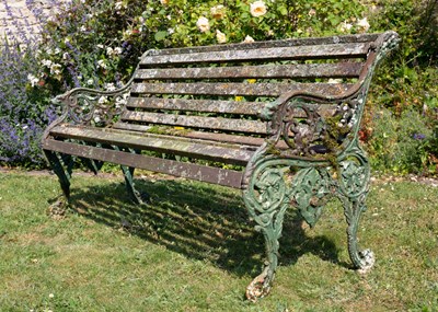 Lot 1303 - An old garden bench