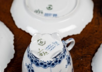 Lot 47 - A Royal Copenhagen blue and white floral porcelain part dinner service