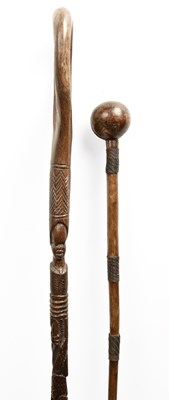 Lot 327 - Knob kerry stick African, possibly Zulu, 84cm...