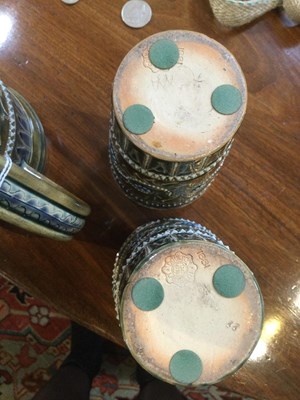 Lot 327 - A Doulton Lambeth lemonade jug and beakers by...