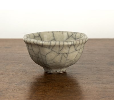 Lot 295 - Octagonal bowl with Ge type glaze Chinese the...