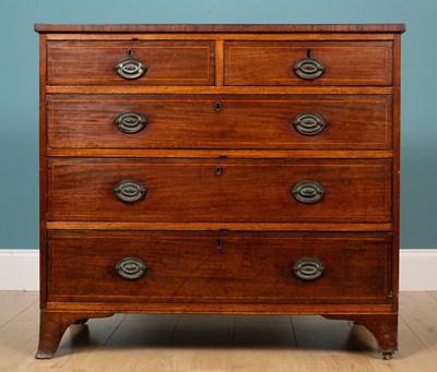 Lot 226 - A Georgian oak chest of drawers