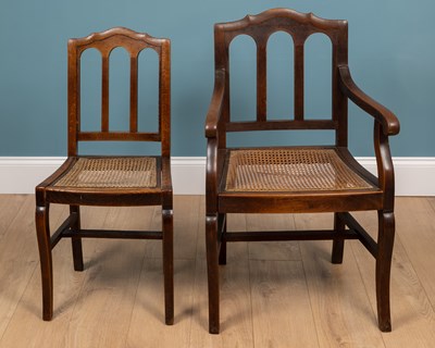 Lot 235 - A set of eight Gothic style dining chairs