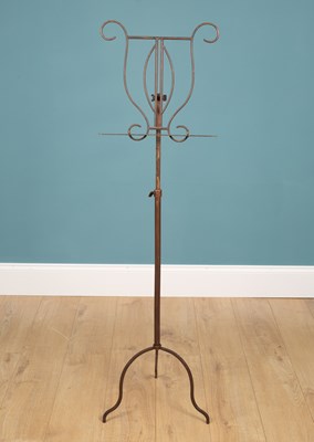 Lot 241 - A wrought iron music stand