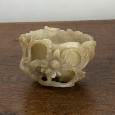 Lot 242 - White jade cup Chinese, early 19th Century...