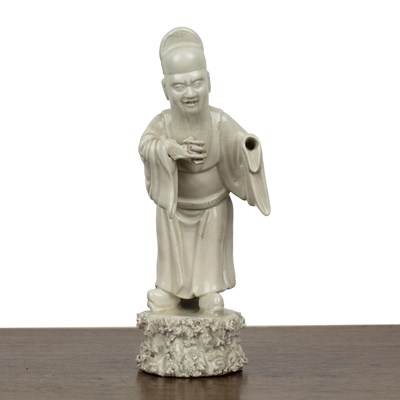 Lot 282 - Dehua blanc de chine standing figure Chinese,...