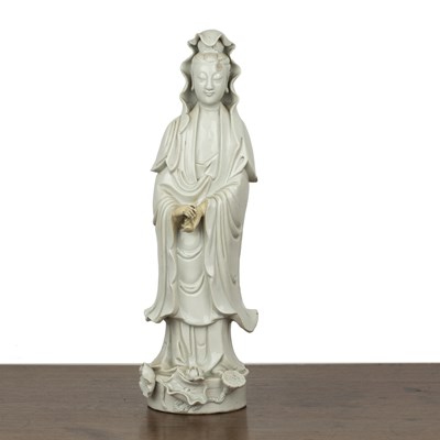 Lot 283 - Dehua blanc de chine standing figure Chinese,...