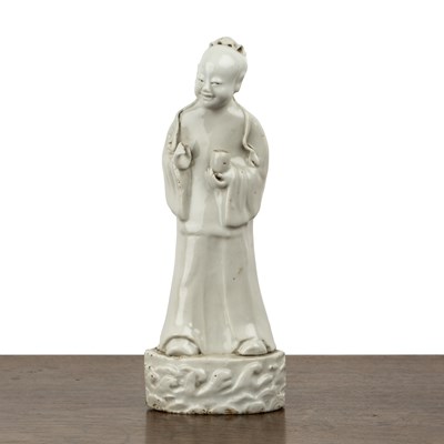 Lot 377 - Dehua blanc de chine standing figure Chinese,...