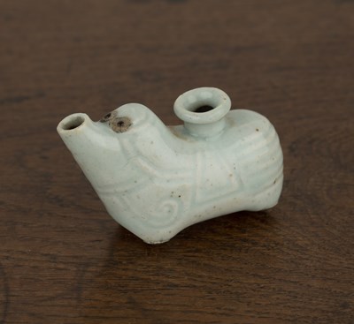 Lot 376 - Water dropper in animal form Chinese Qingbai,...