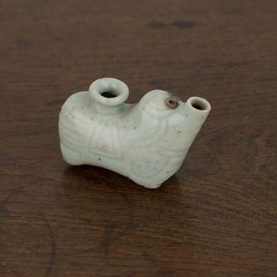 Lot 376 - Water dropper in animal form Chinese Qingbai,...