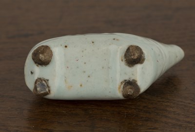 Lot 376 - Water dropper in animal form Chinese Qingbai,...