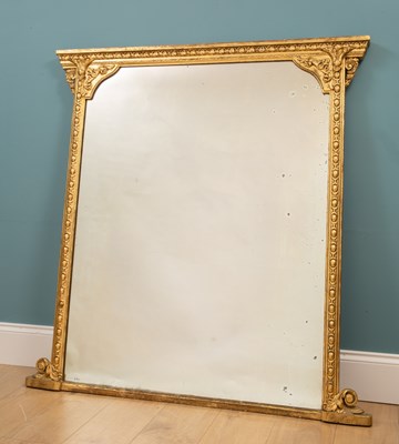 Lot 556 - A Victorian gilt framed overmantel mirror