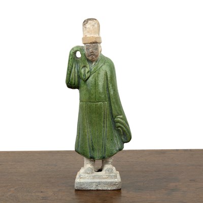 Lot 436 - Funerary glazed figure Chinese, Tang dynasty...