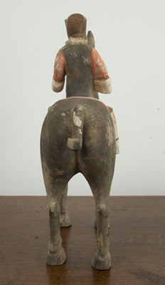 Lot 437 - Painted horse and rider Chinese, Han dynasty...