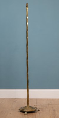 Lot 200 - A brass standard lamp