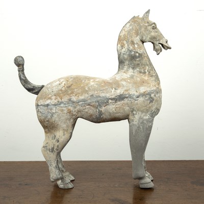 Lot 439 - Painted pottery model of a horse Chinese, Han...