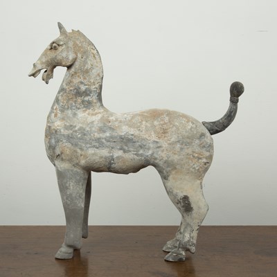 Lot 439 - Painted pottery model of a horse Chinese, Han...