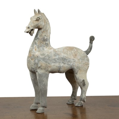 Lot 439 - Painted pottery model of a horse Chinese, Han...