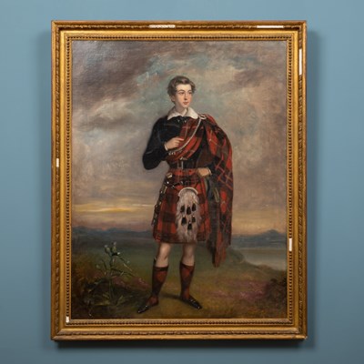 Lot 475 - 19th Century English School, a full length portrait reputedly of Maxwell Munro