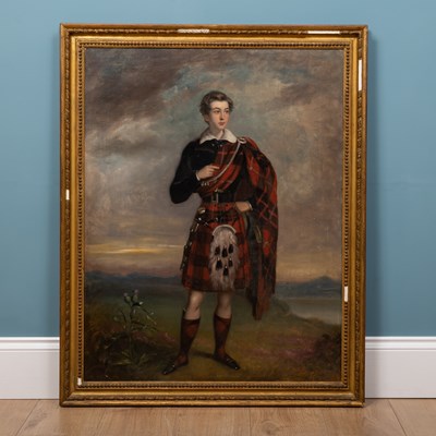 Lot 475 - 19th Century English School, a full length portrait reputedly of Maxwell Munro