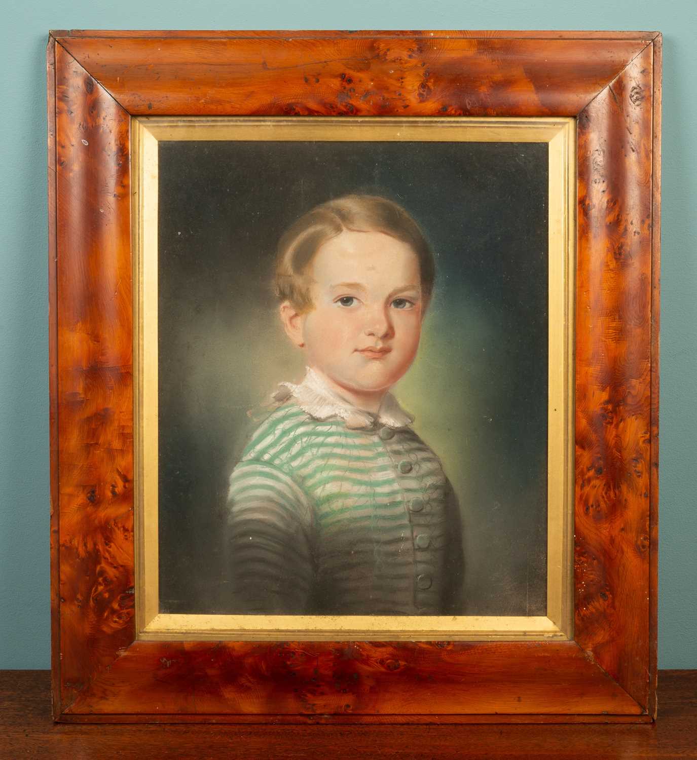 Lot 63 - 19th century Continental school, a head and shoulder portrait of a boy