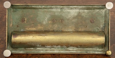 Lot 303 - Victorian brass desk stand bearing marks for...
